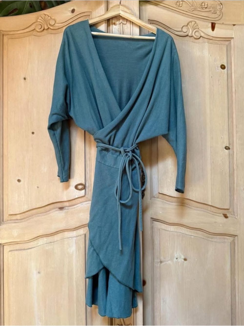 Gaia Conceptions Butterfly Petal Wrap Dress in Turquoise